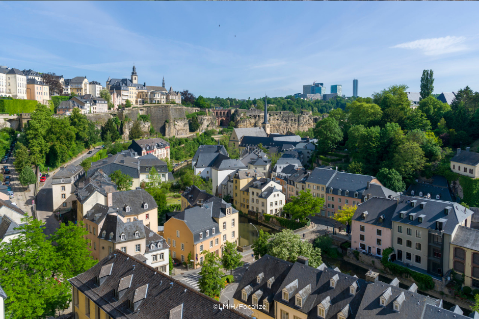 An overlook of Luxembourg city, at the crossroads of multiple cultures. 