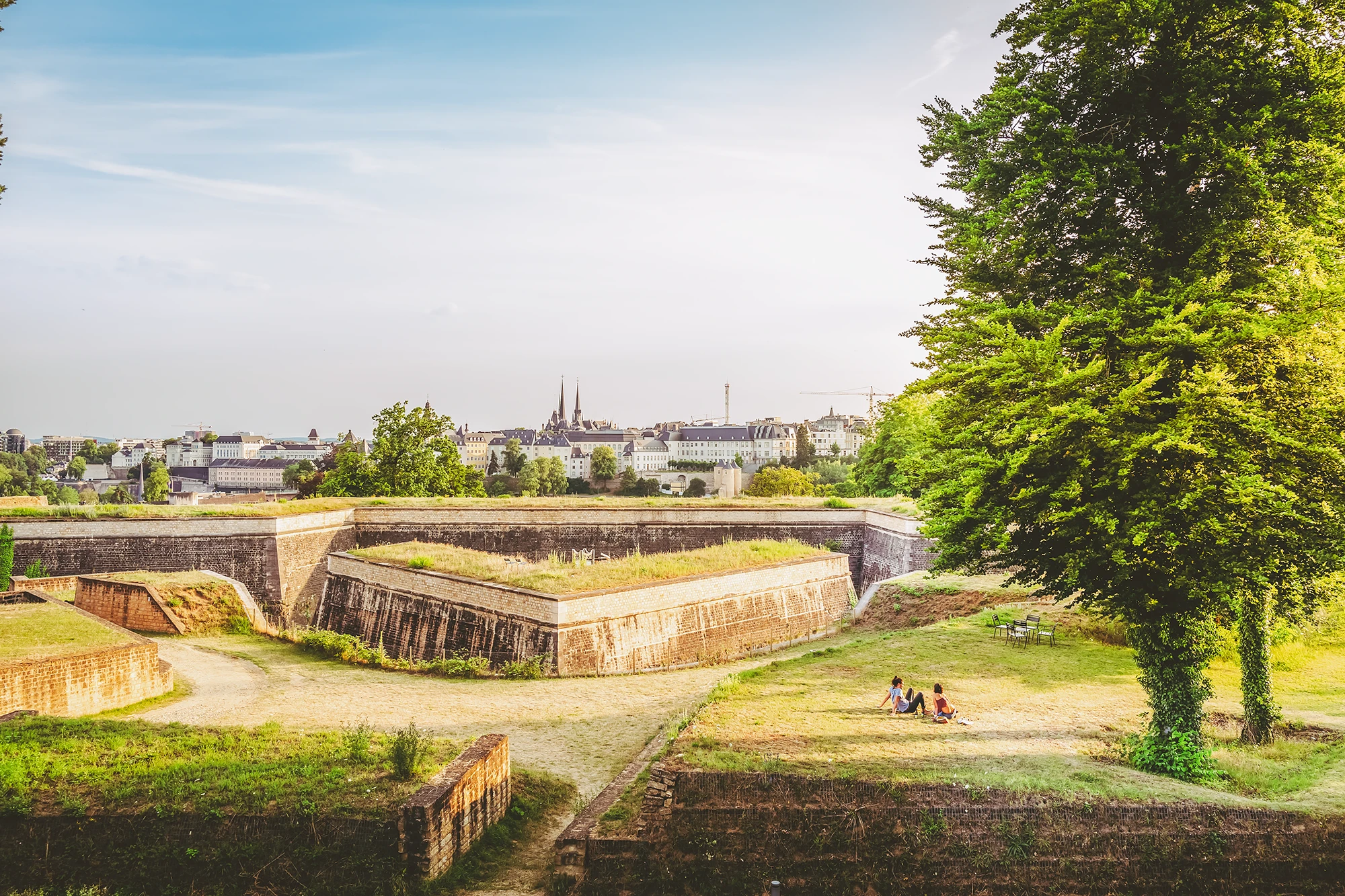 Remains of an old fortress in Luxembourg City