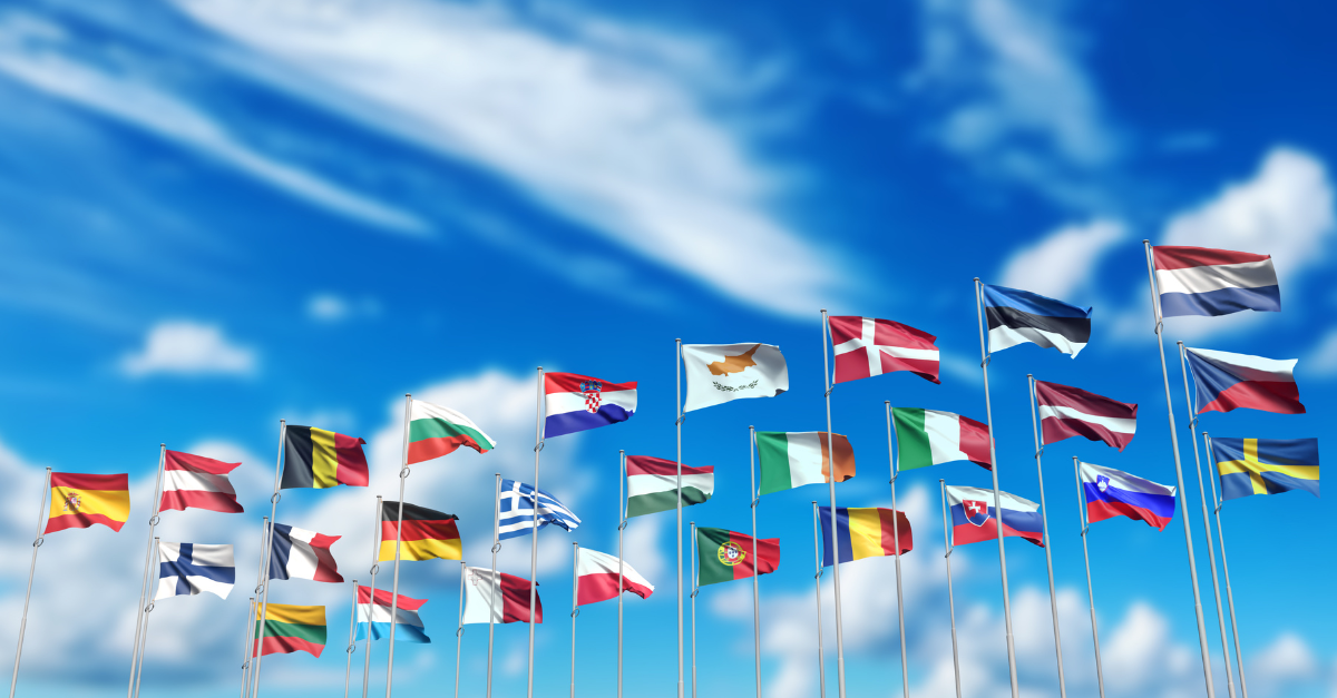 EU flags