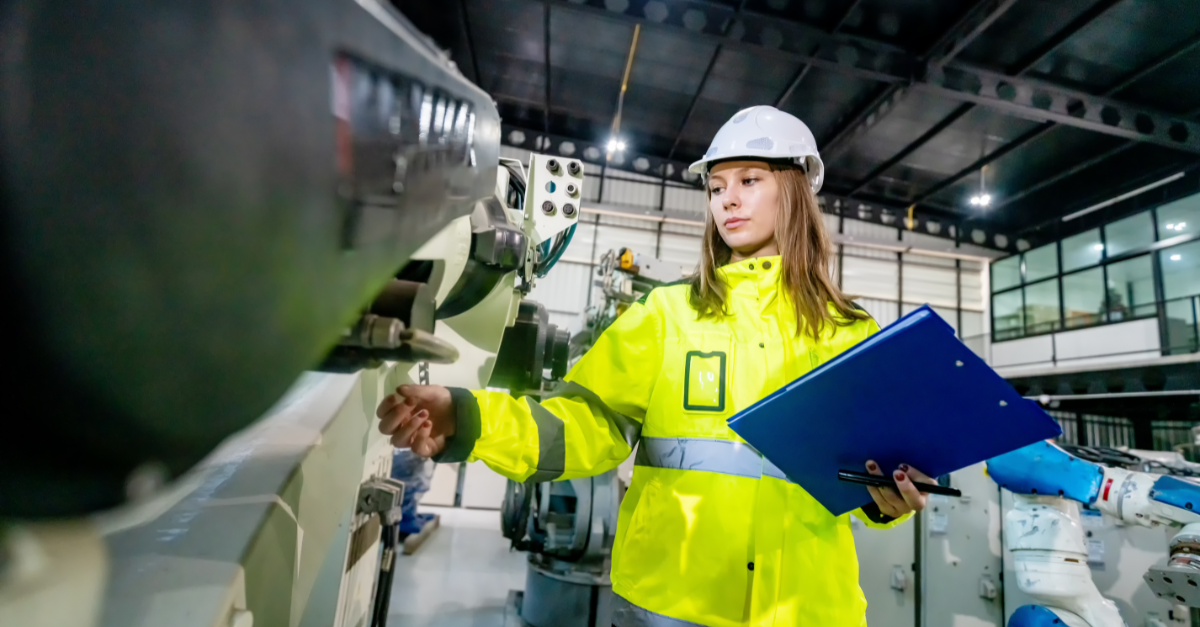 Engineer working in an industrial environment