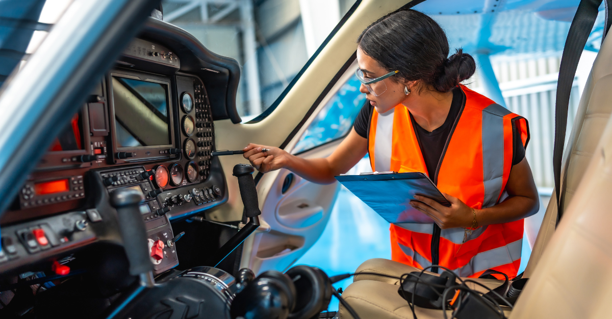 Quality engineer checking technical equipment